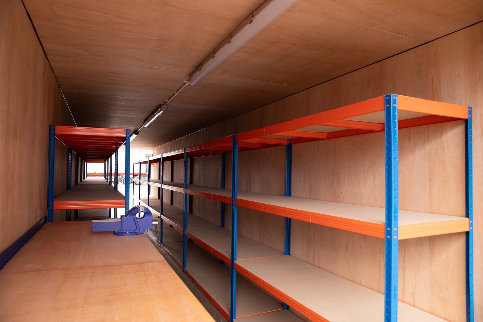 40 ft Tunnel Container – Fully Shelved Mobile Workshop Unit - Image 3