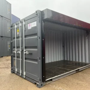 Shipping Container with Electric Full Roll-Up Side Opening Door