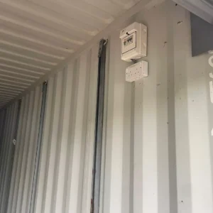 40 ft Shipping Container with Roll-Up Door, Electrical & Lighting