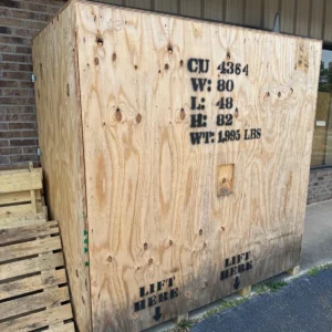 80″ x 48″ x 82″ Heavy-Duty Wooden Shipping Crate