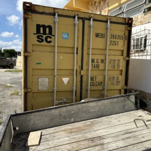 20ft Yellow Conex Shipping Container – Secure Storage Unit