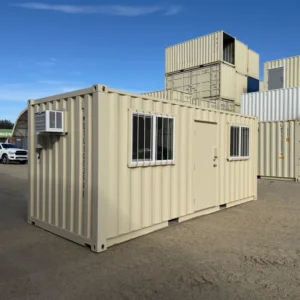 20ft Ground-Level Office Container – Portable Workspace Unit