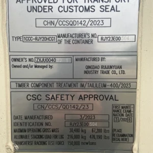 20ft High Cube One-Trip Shipping Container | Like New | 9’6″ High | Wind & Water Resistant